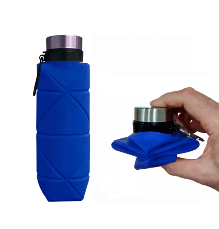 Outdoor Silicone Folding Water Cup Telescopic Water Bottle Travel Drinking Cup With Carabiner