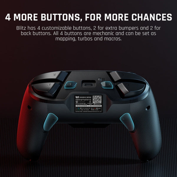 Full Mechanical Gamepad Bluetooth Wired Dual Mode Support Switch / PC / Android / IOS, BIGBIGWON Blitz C2Pro, BIGBIGWON Blitz C2Pro+Base