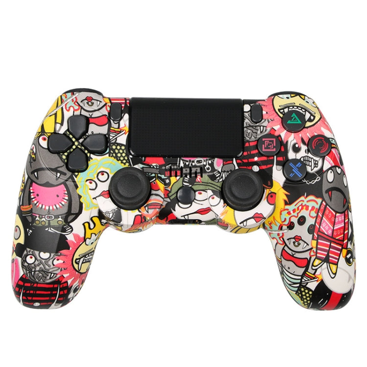 For PS4 Wireless Bluetooth Game Controller With Light Strip Dual Vibration Game Handle
