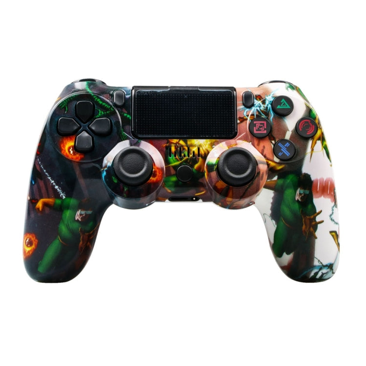 For PS4 Wireless Bluetooth Game Controller With Light Strip Dual Vibration Game Handle