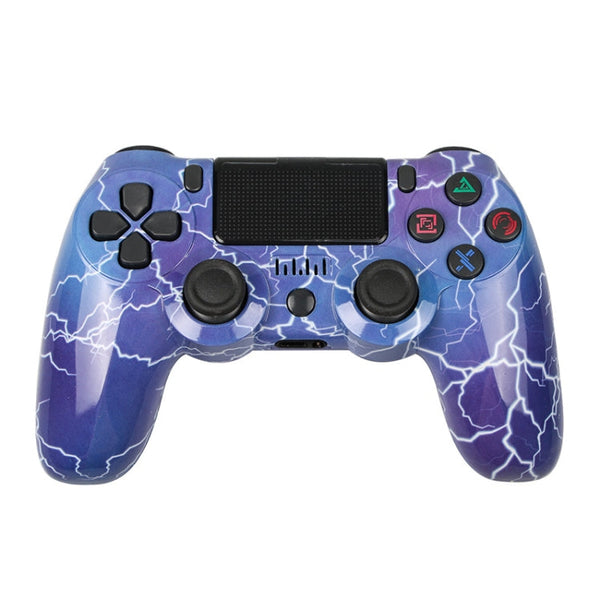 For PS4 Wireless Bluetooth Game Controller With Light Strip Dual Vibration Game Handle