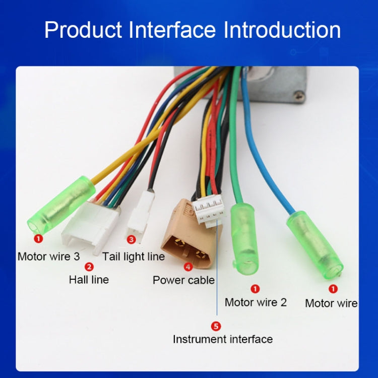 24V/36V/48V Sine Wave Brushless DC Electric Vehicle Controller 350W Controller Circuit Board