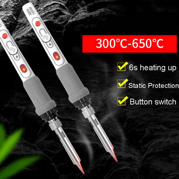 100W  220V High-power Electric Soldering Iron Adjustable Temperature Soldering Tool US Plug, 1pc, 2pcs Set 1, 2pcs Set 2, 4pcs Set