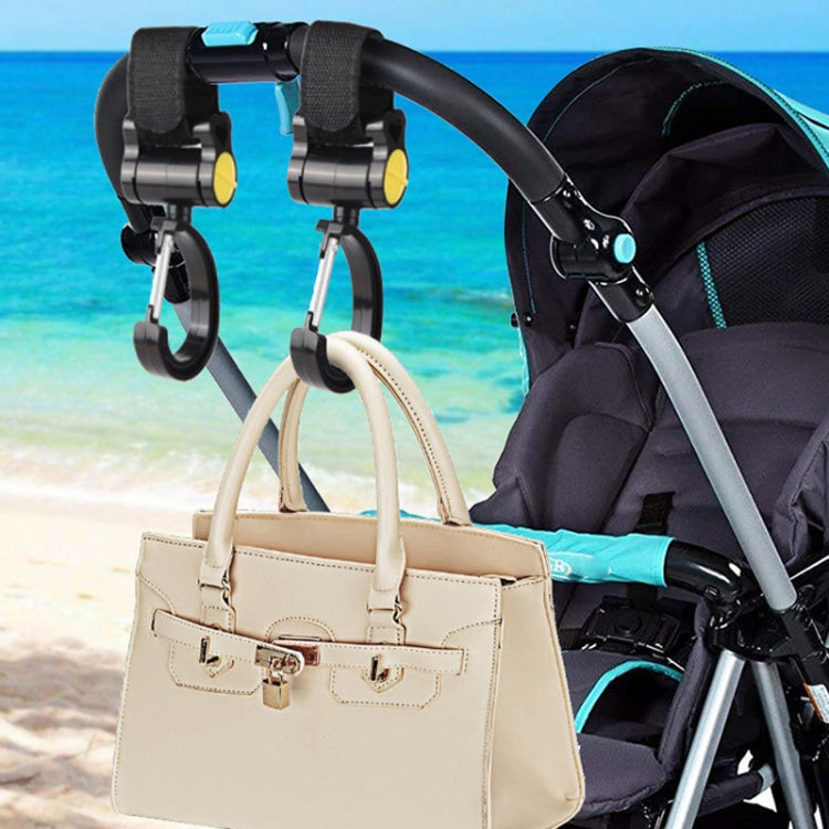 2pcs Universal Baby Stroller Hooks Accessories 360 Degree Sticky Hooks, Sticky Hooks(Pink), Sticky Hooks(Yellow), Sticky Hooks(Black)