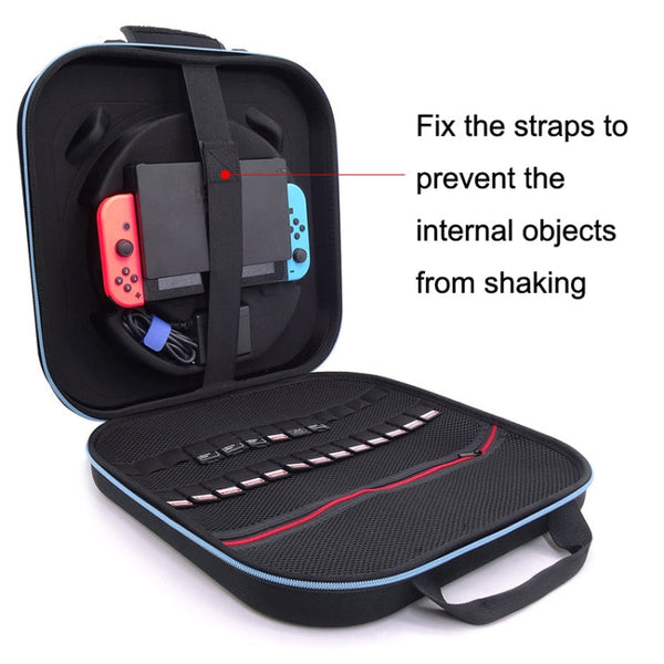 For Nintendo Switch Double Fitness Ring Storage Bag EVA Portable Hard Shell Host Package Accessories