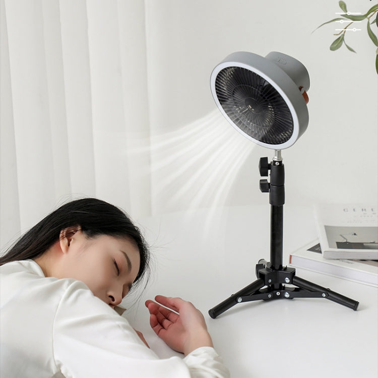 ZK-01 7 Inch Outdoor Camping LED Light Tripod Fan Portable Multifunctional Power Bank Hanging Fan