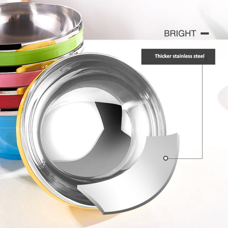 Double-Layer Stainless Steel Bowl With Lid Children Dinner Insulated Rice Bowl, 6pcs /Set 13cm, 6pcs /Set 15cm, 6pcs /Set 17cm