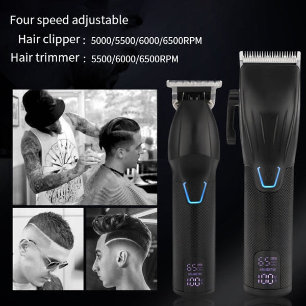 Men Electric Haircutting Tools Set Sculpting Electric Clipper, LM-2027 2 In 1 (Black), LM-2027 2 In 1 (Gold)
