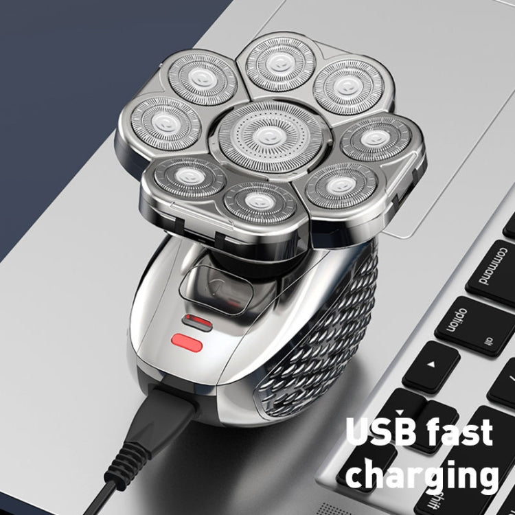 9 Knife Head Multifunctional USB Shaver Full Body Water Washing Shaver Men Hair Bald