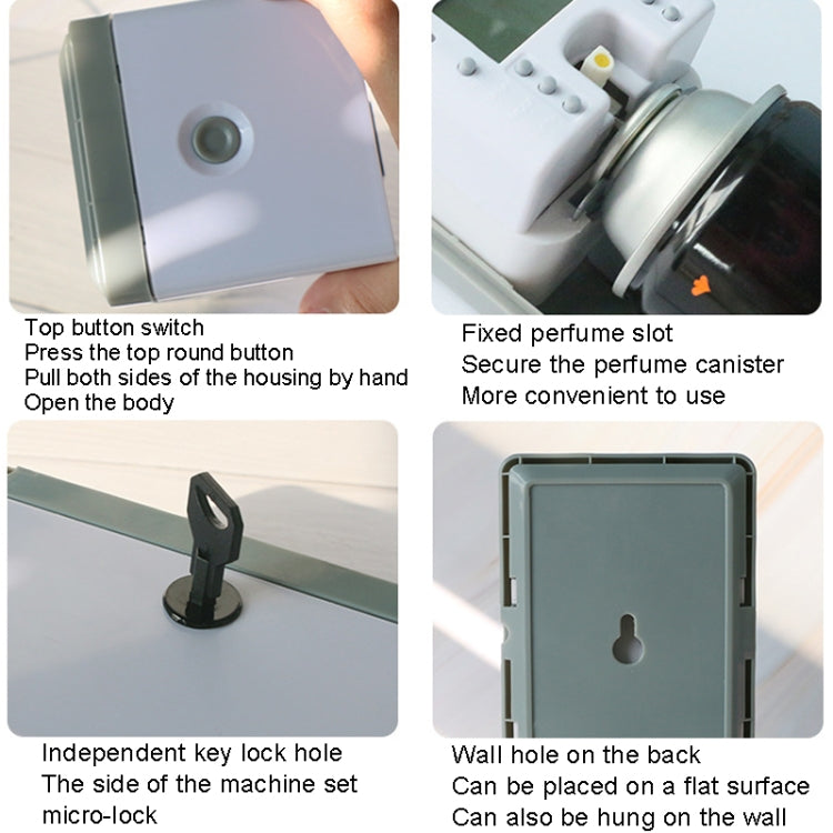 Anti-Corrosion Stainless Steel Panel LCD Digital Display Intelligent Automatic Fragrance Sprayer, LCD (Black Titanium), LCD (Titanium Gold), LCD (Brushed)