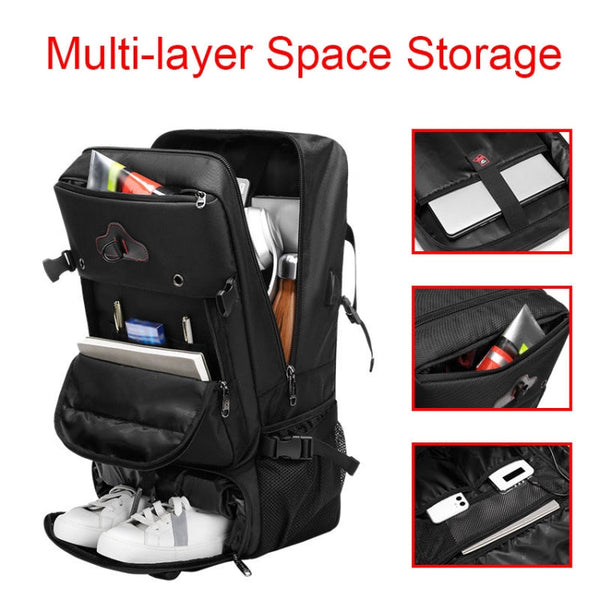 Multifunctional Large-capacity Waterproof Outdoor Mountaineering Backpack with USB Port