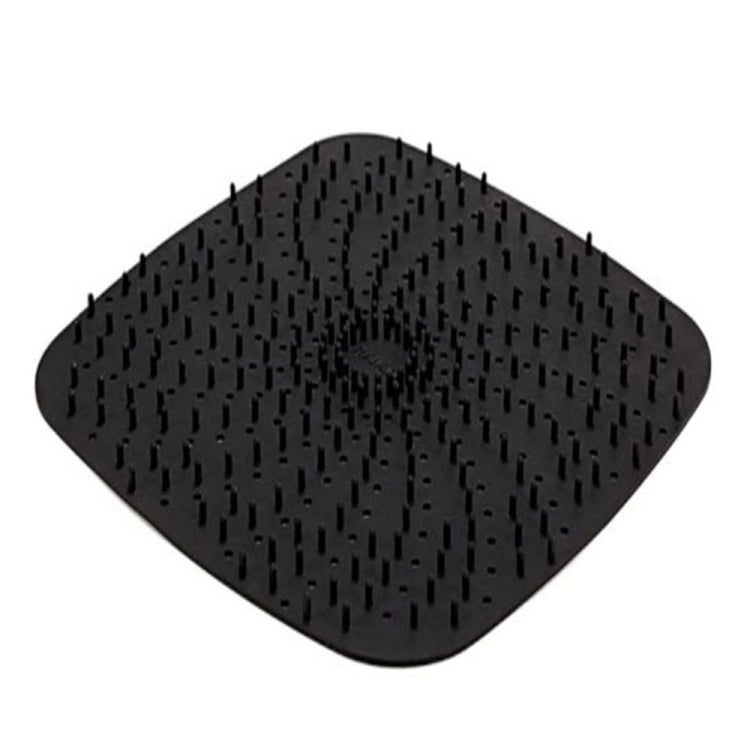 Air Fryer Reusable Silicone Liner Mat Non-Stick Steamer Pad Kitchen Accessories, Square Red 20.2cm, Square Black 23cm