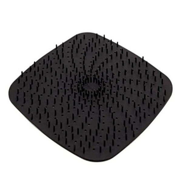 Air Fryer Reusable Silicone Liner Mat Non-Stick Steamer Pad Kitchen Accessories, Square Red 20.2cm, Square Black 23cm