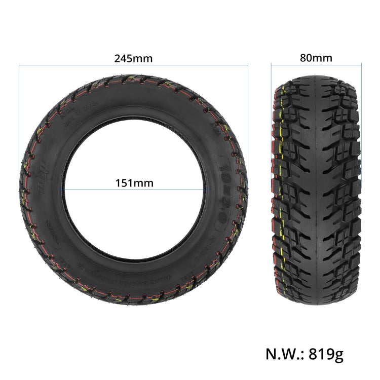 Ulip 10 x 3.0 10 Inch Electric Scooter Thickened Off-road Tubeless Tire for Dualtron Zero 10X, Kaabo Wolf Warrior, Kaabo Mantis 10, Without Gas Nozzle, With Gas Nozzle