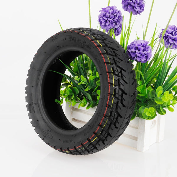 Ulip 10 x 3.0 10 Inch Electric Scooter Thickened Off-road Tubeless Tire for Dualtron Zero 10X, Kaabo Wolf Warrior, Kaabo Mantis 10, Without Gas Nozzle, With Gas Nozzle
