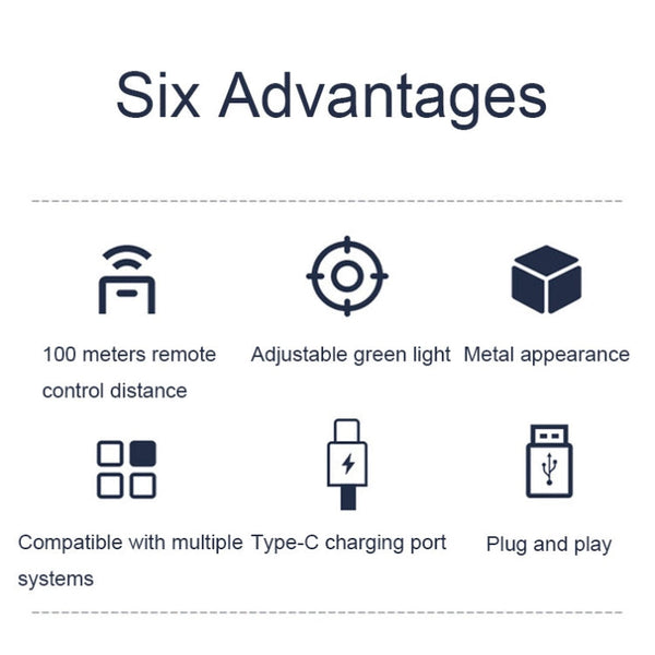 ASiNG LED LCD Screen High Power Bright Green Laser Pointer PPT Speech Instructions Page Presenter