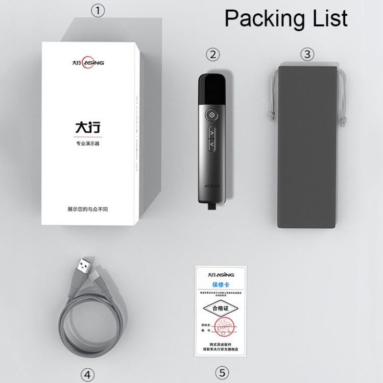 ASiNG LED LCD Screen High Power Bright Green Laser Pointer PPT Speech Instructions Page Presenter