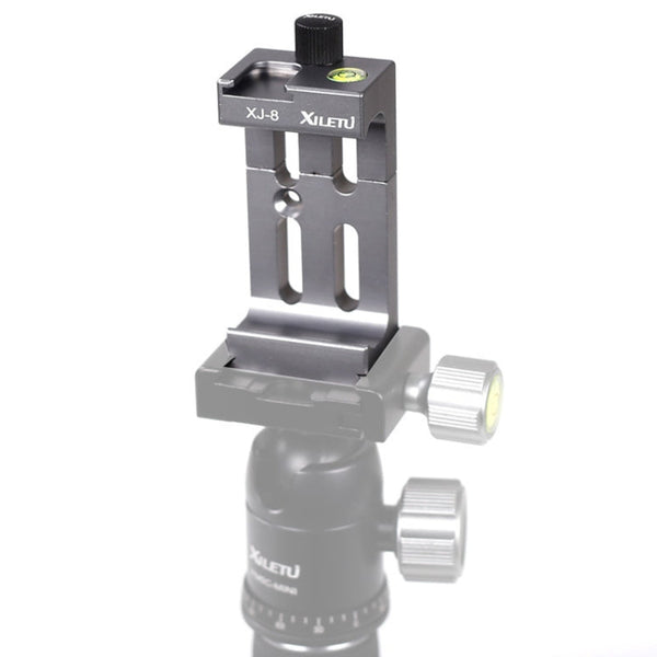 XILETU XJ-8 Aluminum Alloy Camera Head Tripod Mobile Phone Clip