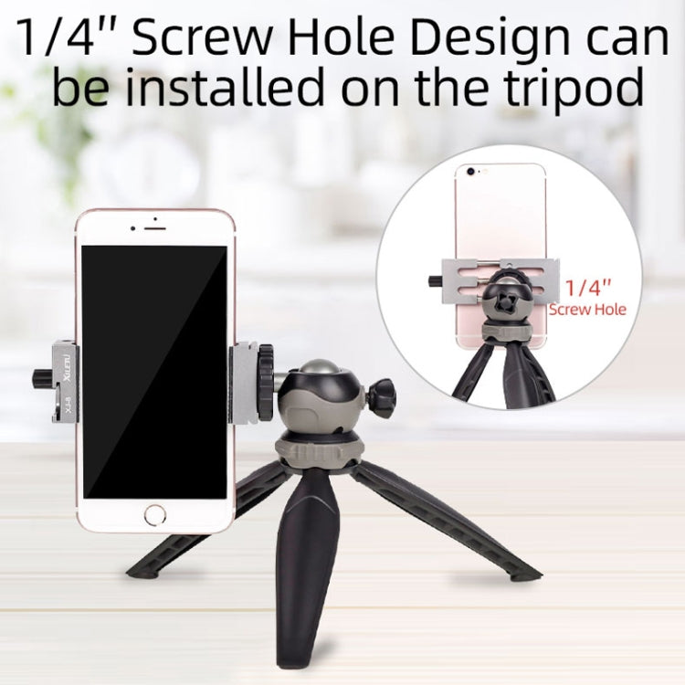XILETU XJ-8 Aluminum Alloy Camera Head Tripod Mobile Phone Clip