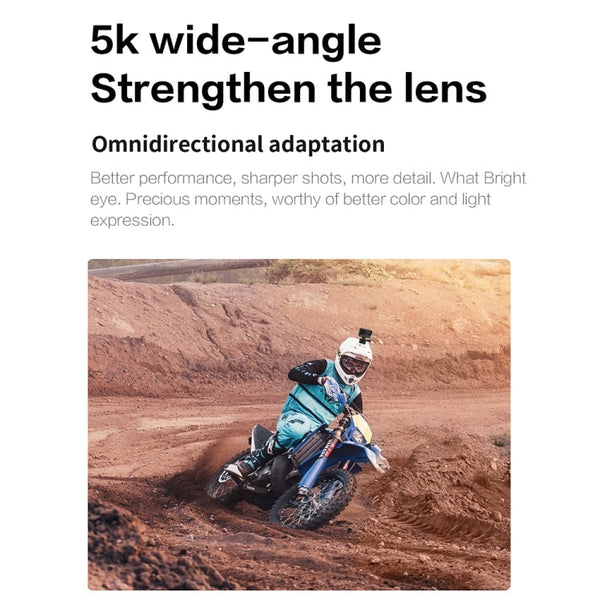 5K/30FPS WIFI HD Anti-Shake Remote Touch Dual-Screen IP68 Waterproof Sports Camera