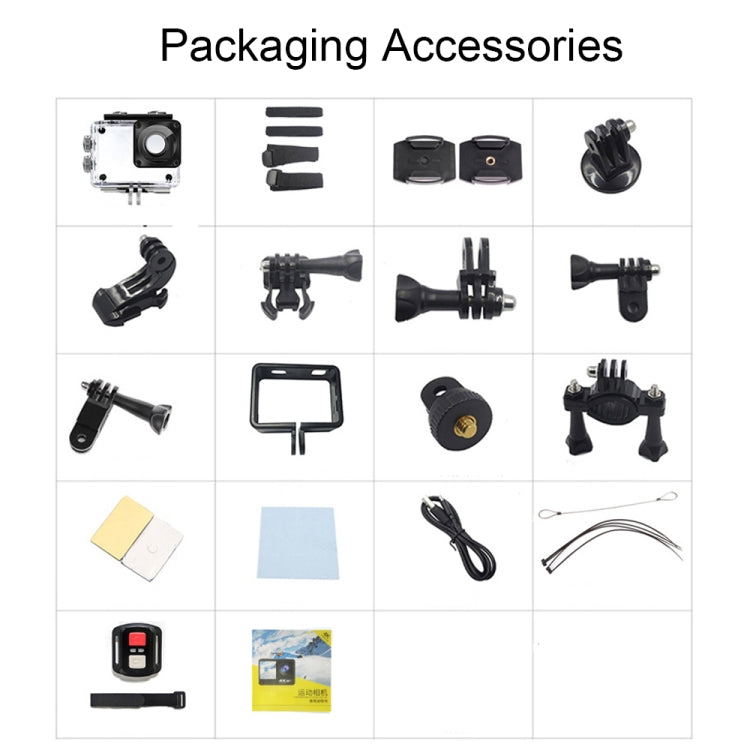 5K/30FPS WIFI HD Anti-Shake Remote Touch Dual-Screen IP68 Waterproof Sports Camera