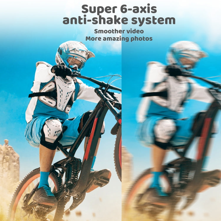 5K/30FPS WIFI HD Anti-Shake Remote Touch Dual-Screen IP68 Waterproof Sports Camera