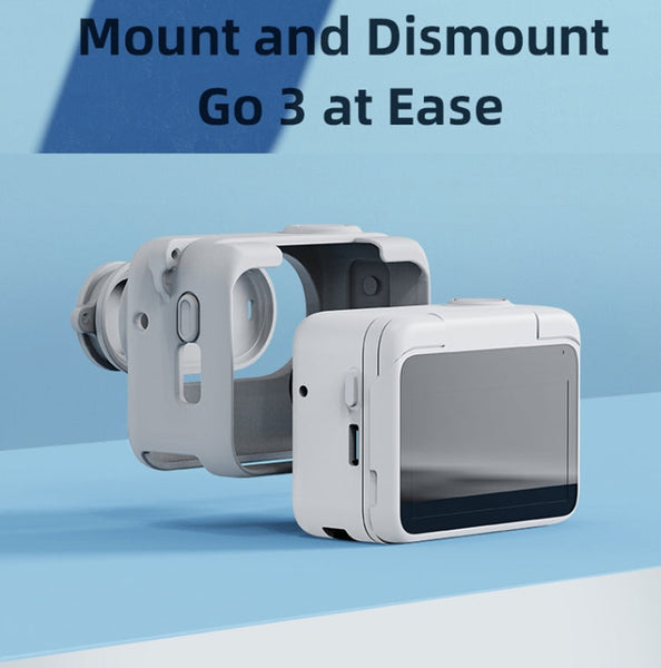 For Insta360 GO 3 AMagisn Silicone Body Cover Protective Case With Lanyard