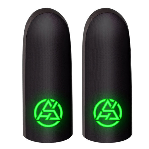 1pair Gaming Super Conductive Silver Cloth Chicken Game Finger Cover Touch Screen Anti-slip Sweatproof Hand Game Finger Gloves, Night Light, Sea Soul Beast, Silver