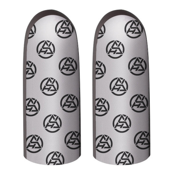 1pair Gaming Super Conductive Silver Cloth Chicken Game Finger Cover Touch Screen Anti-slip Sweatproof Hand Game Finger Gloves, Night Light, Sea Soul Beast, Silver