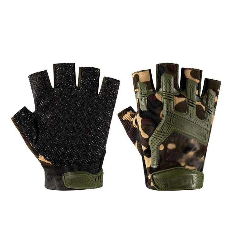 Outdoor Sports Non-slip Silicone Protective Half-finger Gloves, Free Code
