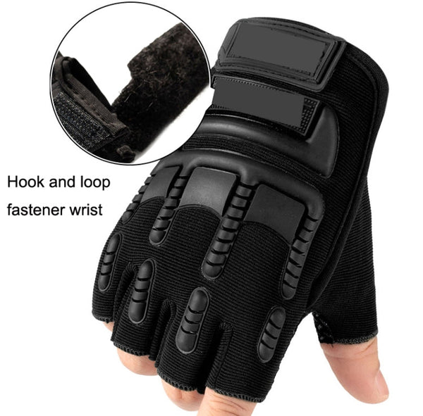 Outdoor Sports Non-slip Silicone Protective Half-finger Gloves, Free Code