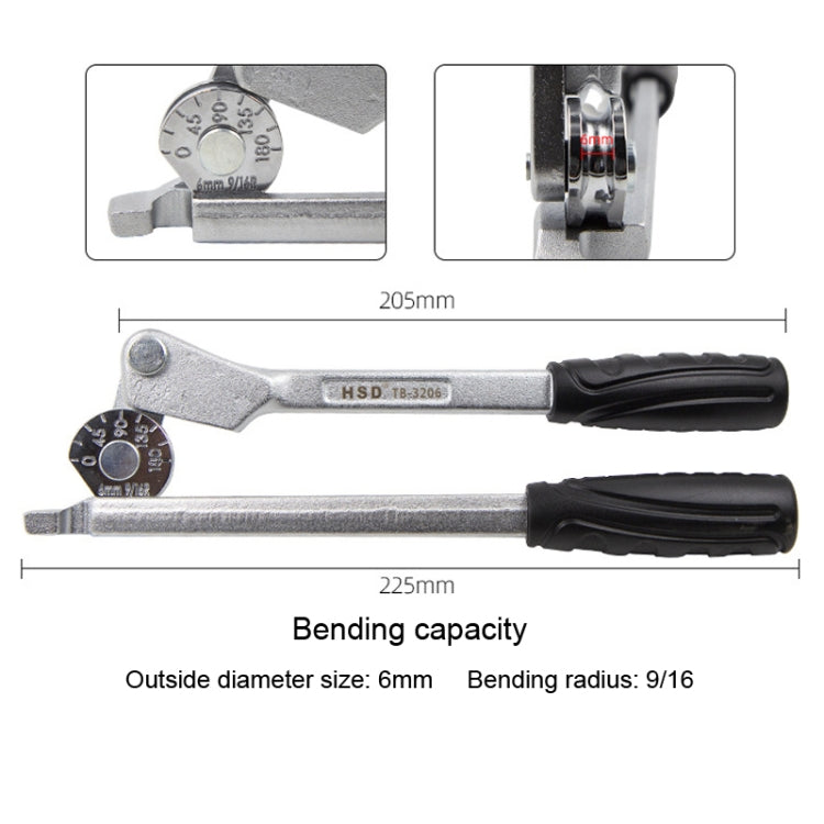 Manual Stainless Steel Pipe Iron Tube Bender Air Conditioner Copper Pipe Aluminum Pipe Bender