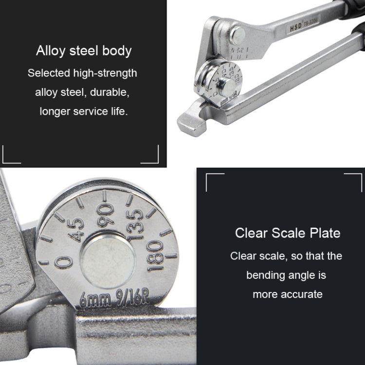 Manual Stainless Steel Pipe Iron Tube Bender Air Conditioner Copper Pipe Aluminum Pipe Bender