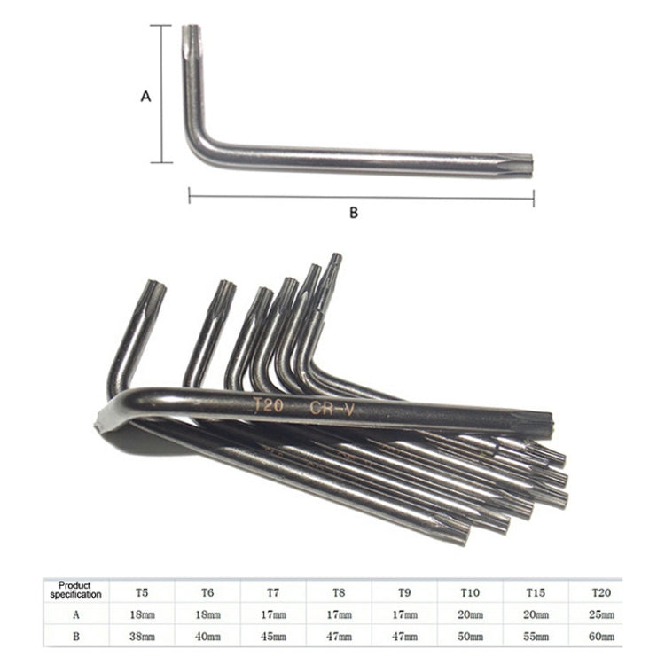 HUIJIAQI Hexagon Torx Screwdriver Spanner Multifunction Combination Tool, 8pcs/set