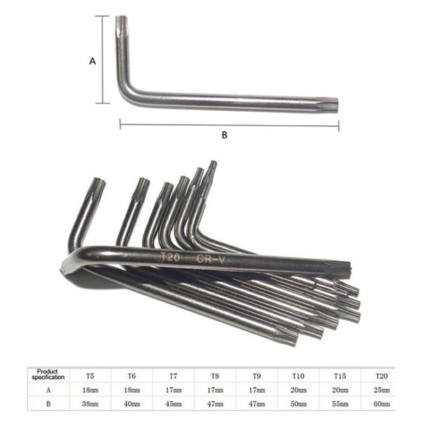 HUIJIAQI Hexagon Torx Screwdriver Spanner Multifunction Combination Tool, 8pcs/set