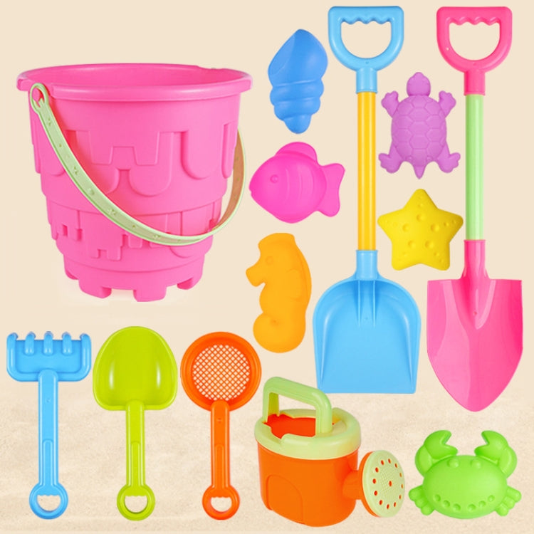 13pcs/Set Children Beach Toys Set Large Sand Shovel Bucket Sand Digging Tools Hourglass
