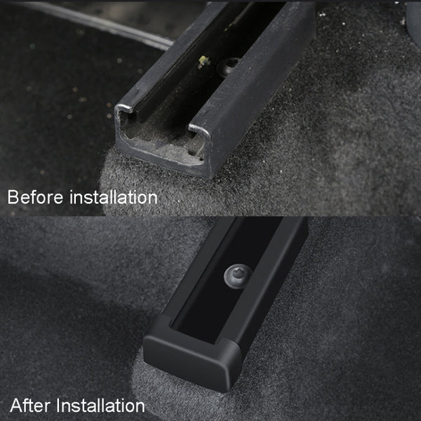 4pcs /Set For Tesla Model Y / 3 Seat Slide Anti Kick Plug Pulley Protective Cover Interior Modification Accessories