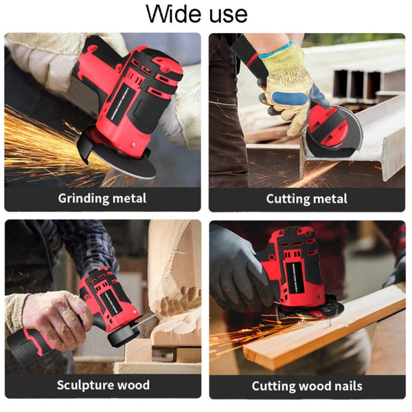 HILDA 12V 3 Inch Li-Ion Angle Grinder Home Cutting And Sanding Machine, EU Plug, Plastic Package With 1 Battery, Carton Package With 1 Battery, Plastic Package With 2 Battery, Carton Package With 2 Battery