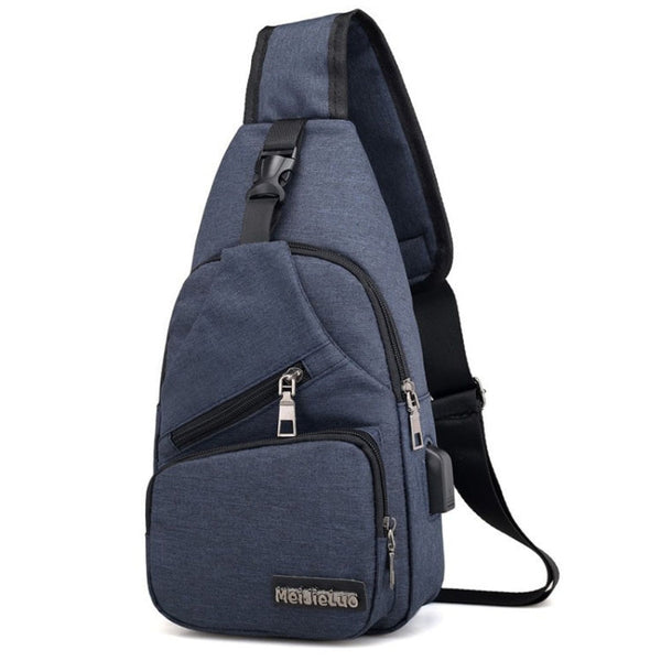 MeiJieLuo Simple Men Chest Bag Sports Youth Shoulder Crossbody Bag