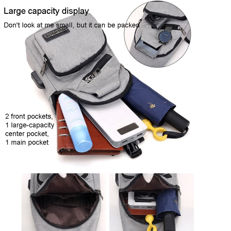 MeiJieLuo Simple Men Chest Bag Sports Youth Shoulder Crossbody Bag