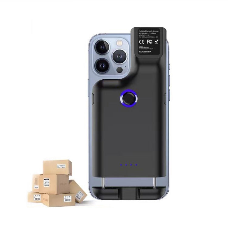 HC101D  2D Bluetooth Barcode Scanner Wireless Back Clip Phone Barcode Reader, 2D Middle, 2D Side