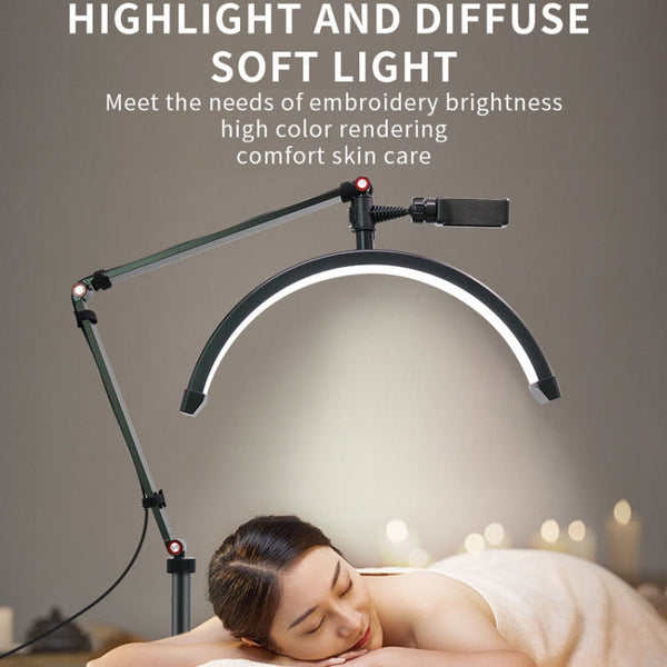 LED Half Moon Beauty Lamp Manicure Eyebrow Tattoos Eyelash Fill Light