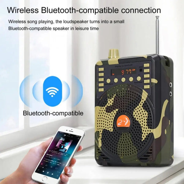 48W Wireless Bluetooth Voice Amplifier with Remote Control Supports USB/TF Card Playback