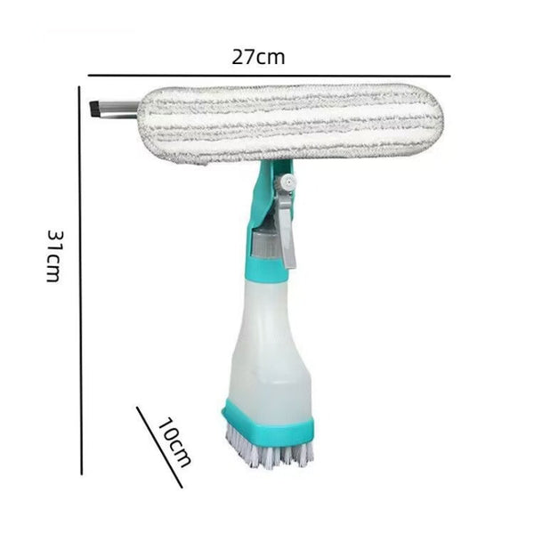 4 In 1 Double-sided Glass Wiper Window Squeegee Portable Spray Mirror Car Glass Cleaner, YJ520