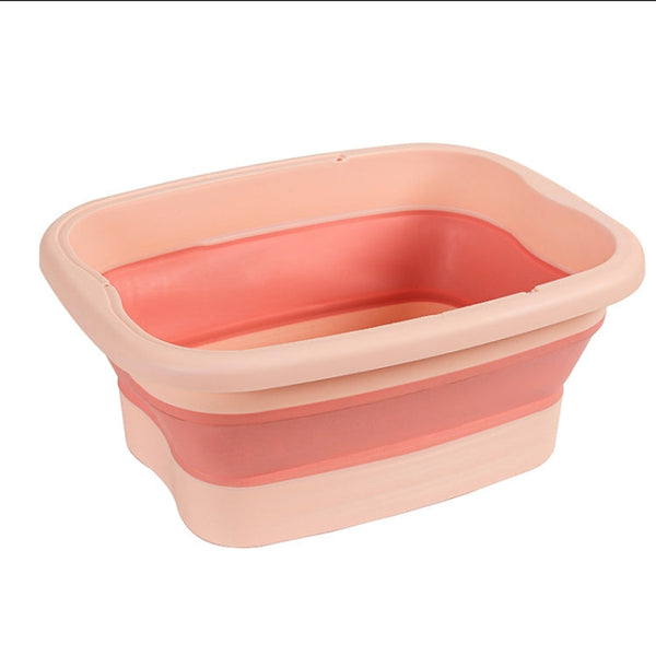 15L Foldable Foot Bath Bucket Foot Massage Wash Basin, Without Lid Gray, Without Lid Pink, Without Lid Green, With Lid Pink, With Lid Green