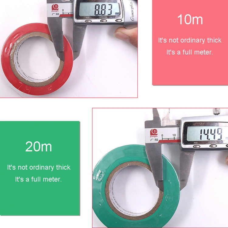 CHINT Electrical Tape Waterproof PVC Wire Insulation Tapes, 10m Blue, 20m Blue, 20m Black, 20m White