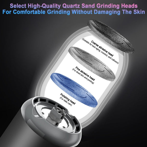 Electric Foot File Pedicure Kit Waterproof Feet Callus Remover, White, Kit 1 White, Kit 2  White, Matte Black, Kit 1 Black, Kit 2  Black