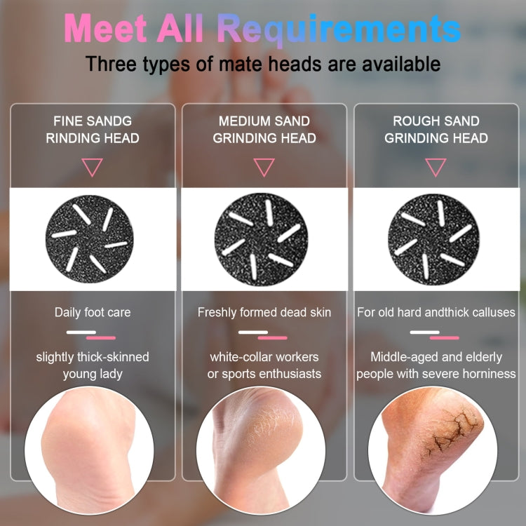 Electric Foot File Pedicure Kit Waterproof Feet Callus Remover, White, Kit 1 White, Kit 2  White, Matte Black, Kit 1 Black, Kit 2  Black