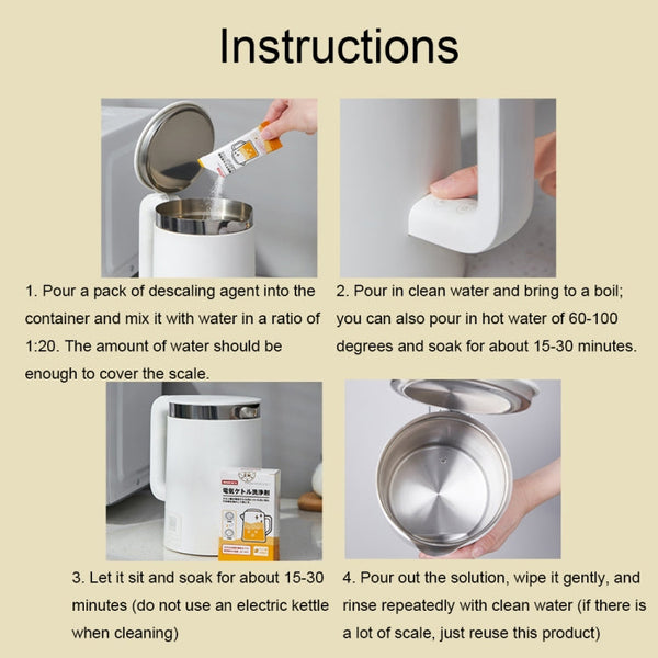 Food Grade Citric Acid Hot Water Kettle Descaler Household Water Dispenser Limescale Cleaner