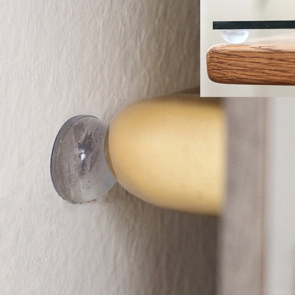 Closet Door Anti-Bump Pad Toilet Seat Muffler Silent Paste Cushioning Self-Adhesive Anti-Slip Rubber Pellets, 12pcs /Pack KM.1032